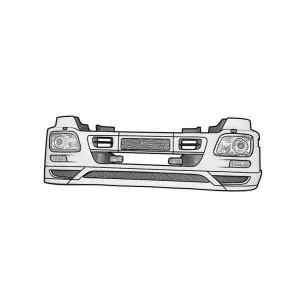 Бампер передний Mercedes-Benz Actros MPII 2002-2009