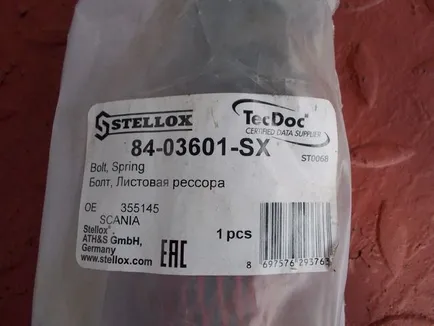 8403601SX STELLOX Палец рессоры