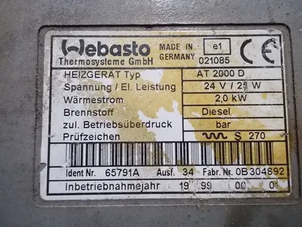 9062641434 MERCEDES Автономный отопитель