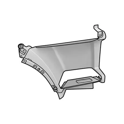 T03467004 TOPCOVER Корпус подножки верхний правый