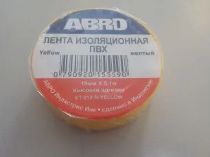 ET912RYELLOW ABRO Изолента