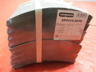 SP04100070 SIMPECO Накладки тормозных колодок