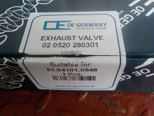 20520280301 OE GERMANY Клапан выпускной